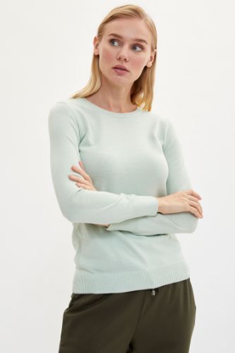 Bisiklet Yaka Relax Fit Ekstra Yumuşak Dokulu Kaşmir Triko Kazak
