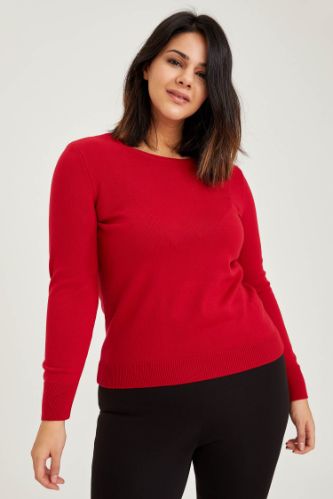 Bisiklet Yaka Relax Fit Ekstra Yumuşak Dokulu Kaşmir Triko Kazak