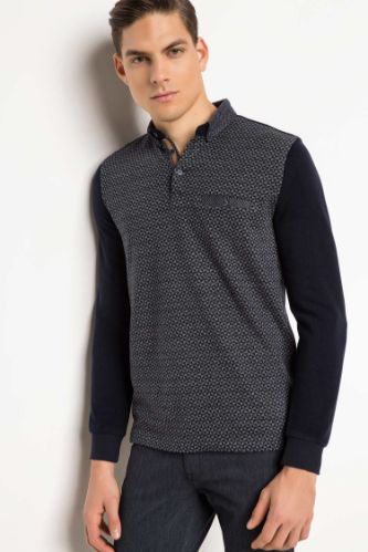 Polo Yaka Slim Fit Sweatshirt