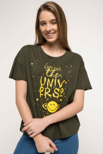 L#L Baskılı T-shirt