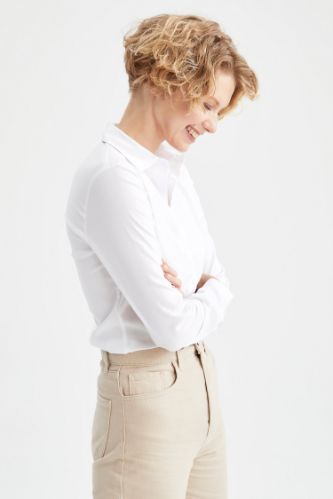 Basic Uzun Kollu Slim Fit Gömlek