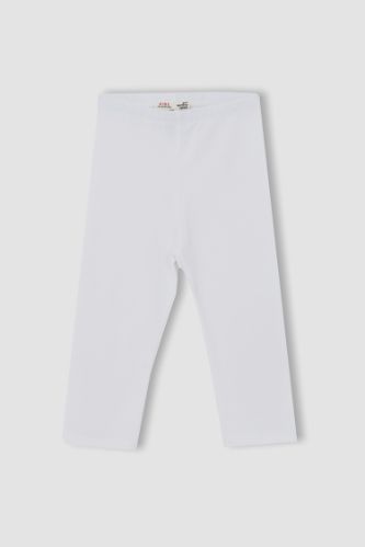 Kız Çocuk Slim Fit Kapri Boy Tayt