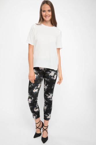 Floral Desenli Valentina Cigarette Pantolon