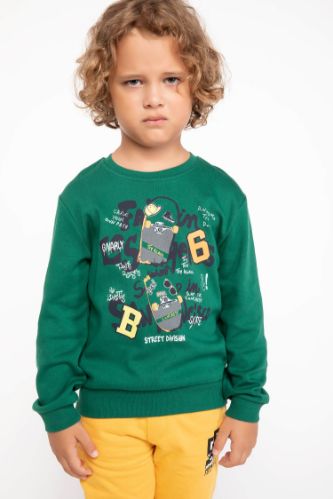 Erkek Çocuk Baskılı Sweatshirt