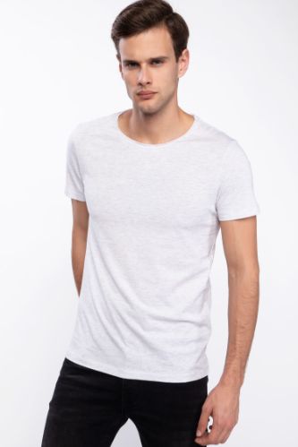 Slim Fit Bisiklet Yaka Basic Tişört
