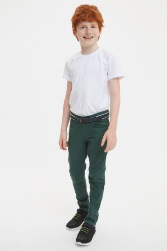 Erkek Çocuk Palaska Kemerli Slim Fit Chino Pantolon