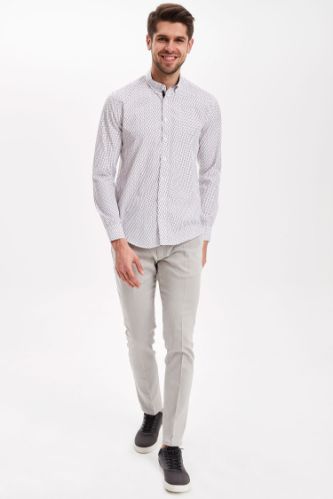 Slim Fit Dokuma Pantolon