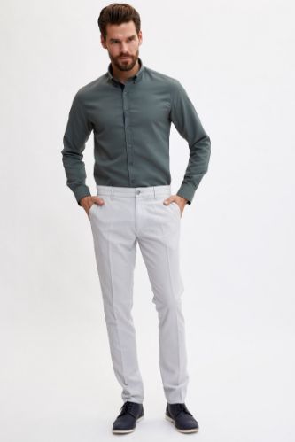 Çizgili Slim Fit Pantolon