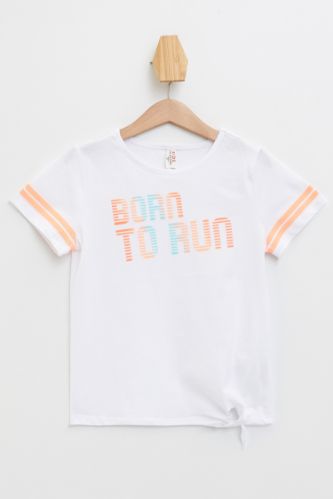 Kız Çocuk Regular Fit Tekli Kısa Kollu Body