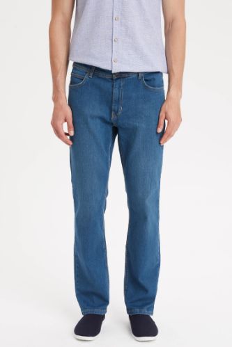 Diago Comfort Fit Yüksek Bel Boru Paça Jean Pantolon