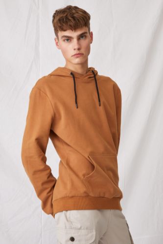 Slim Fit Kanguru Cepli Uzun Kollu Sweatshirt