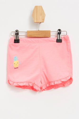 Kız Bebek Regular Fit Tekli Şort