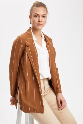 Çizgili Blazer Ceket