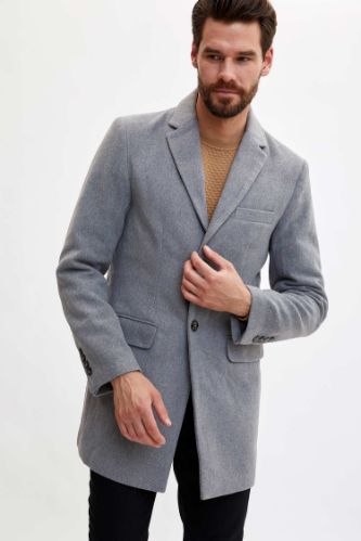 Slim Fit Kaşe Mont Parka