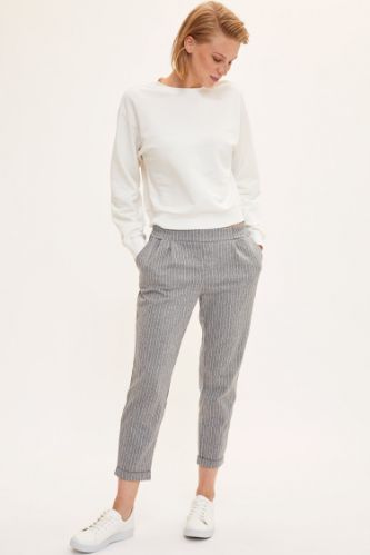Çizgili Jogger Fit Dokuma Pantolon