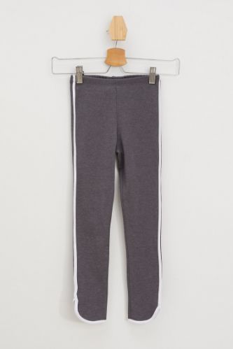 Kız Çocuk Slim Fit Tekli Tayt