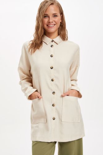 Düğmeli Relax Fit Tunik