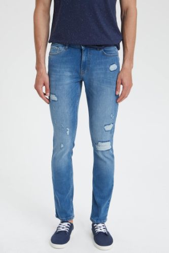 Pedro Slim Fit Normal Bel Dar Paça Yırtık Detaylı Jean Pantolon
