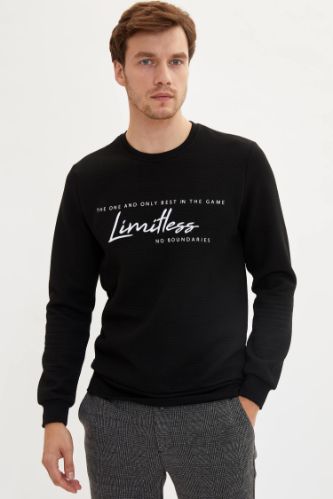 Limitless Baskılı Slim Fit Sweatshirt