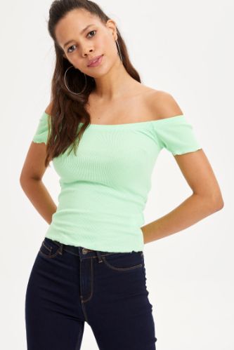 Carmen Yaka Slim Fit Tişört