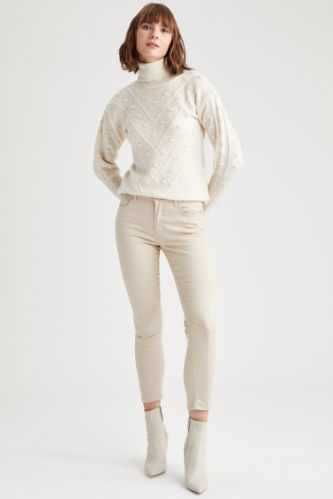 Rebeca Skinny Fit Dokuma Pantolon