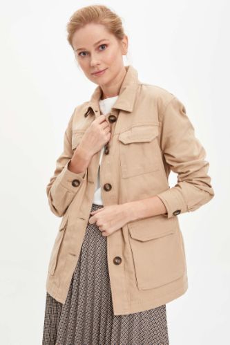 Regular Fit Cep Detaylı Mont