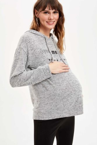 Baskılı Hamile Sweatshirt