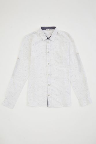 Erkek Çocuk Regular Fit Polo Yaka Uzun Kollu Uzun Kollu Gömlek