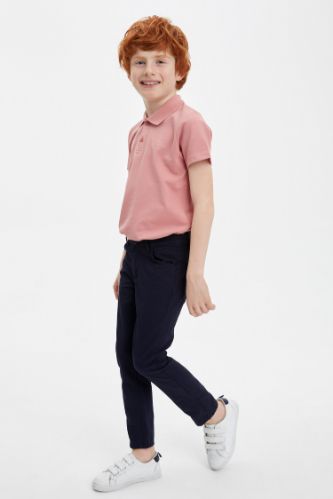 Erkek Çocuk Regular Fit 5 Cepli Dokuma Pantolon