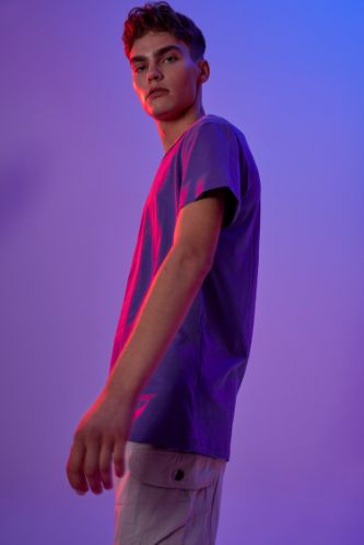 Slim Fit Bisiklet Yaka Basic Tişört