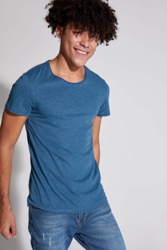 Slim Fit Bisiklet Yaka Basic Kısa Kollu Tişört