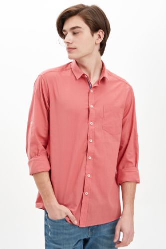Slim Fit Basic Uzun Kollu Gömlek