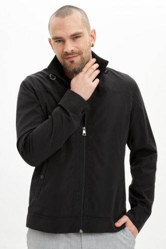 Slim Fit Fermuarlı Mevsimlik İnce Mont