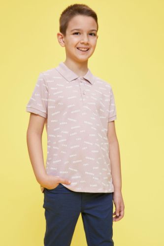 Erkek Çocuk Baskılı Pike Polo Yaka Tişört