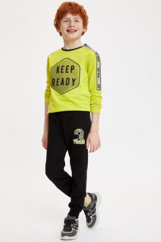 Erkek Çocuk Slim Fit Baskılı Jogger Eşofman Altı