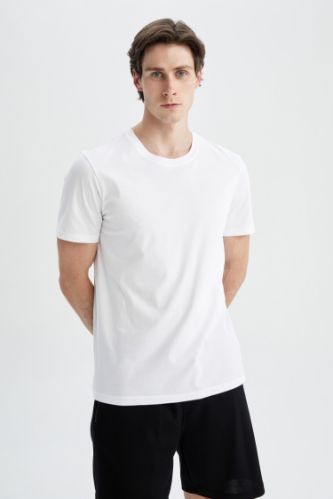 Regular Fit Basic Bisiklet Yaka Basic Tişört
