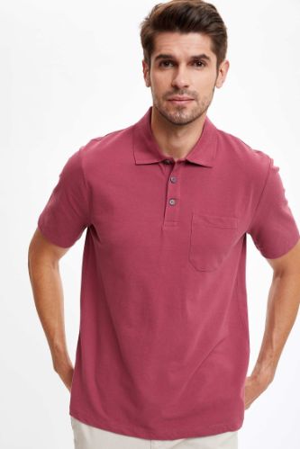 Oversize Fit Polo Yaka Basic Kısa Kollu Tişört