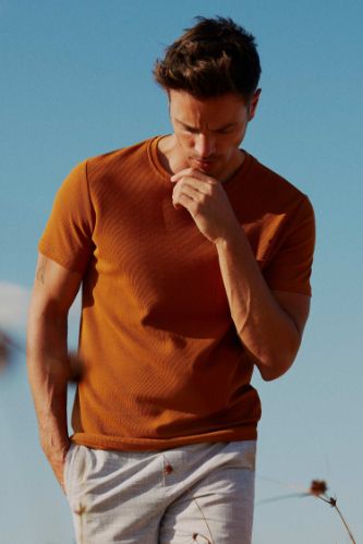 Bisiklet Yaka Slim Fit Basic Pamuklu Tişört