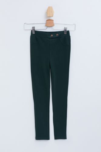 Kız Çocuk Slim Fit Örme Pantolon
