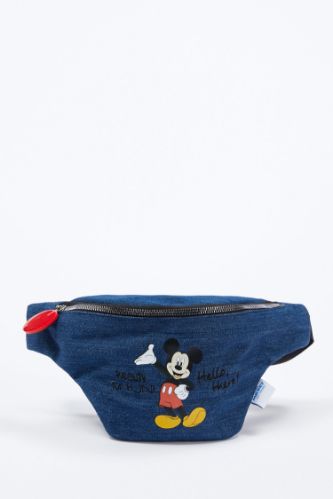 Kız Çocuk Disney Mickey & Minnie Lisanslı Suni Deri Bel Çantası