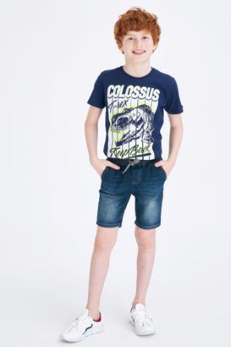 Erkek Çocuk Regular Fit Jean Bermuda Şort