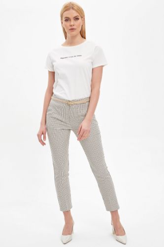 Slim Fit Cep Detaylı Basic Dokuma Pantolon