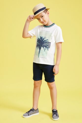 Erkek Çocuk Slim Fit Normal Bel Bermuda