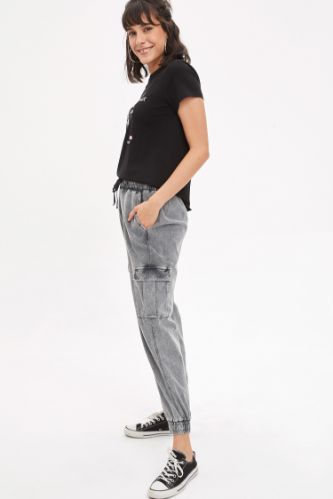 Cepli Jogger Örme Pantolon