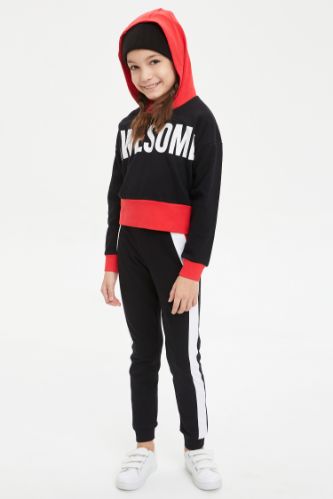 Kız Çocuk Sweatshirt ve Jogger Eşofman Altı