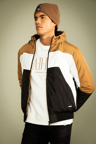 Slim Fit Fleece Lined Puffer Jacket