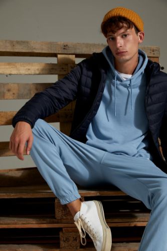 Slim Fit Kapüşonlu Şişme Mont