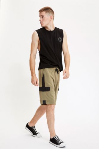 Regular Fit Kargo Bermuda Şort