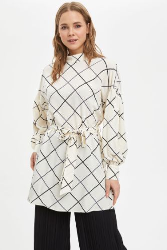 Relax Fit Beli Bağlamalı Tunik
