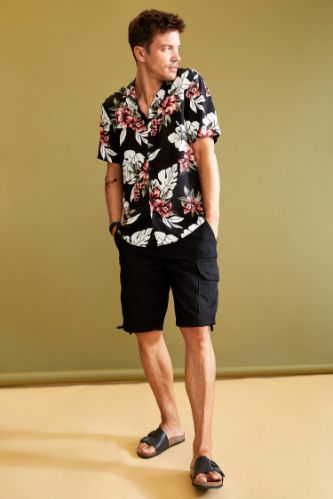 Regular Fit Kargo Bermuda Şort